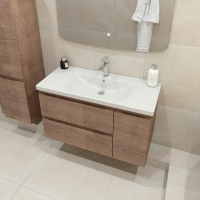 Мебель для ванной комнаты Caprigo Forte 100 R подвесная, светлый орех