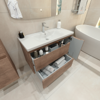 Мебель для ванной комнаты Caprigo Forte 100 R подвесная, светлый орех