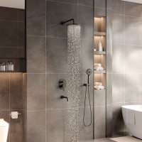 Душевой комплект Berges Nardis 3R 071008 С ВНУТРЕННЕЙ ЧАСТЬЮ, черный матовый