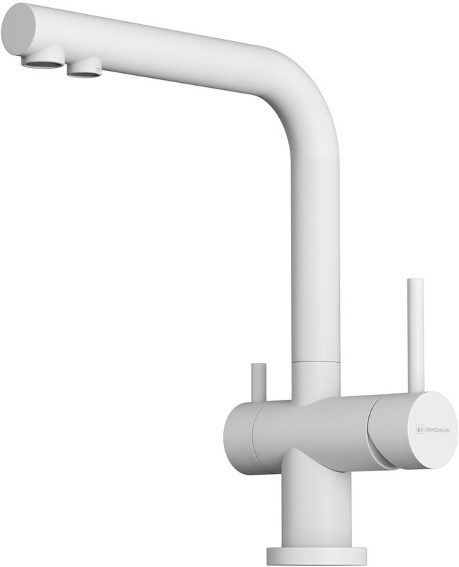 Смеситель для кухни Omoikiri Nagano WH-P с фильтром, белый