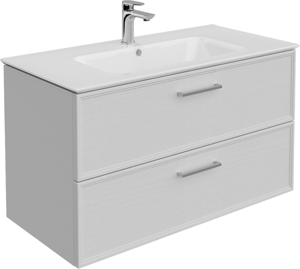 Тумба под раковину KERAMA MARAZZI Piano Classic 95 подвесная, ясень белый матовый