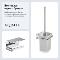 Набор Держатель AQUATEK Либра AQ4929CR с полкой для телефона, хром + Ершик AQ4310CR хром Набор Держатель AQUATEK Либра AQ4929CR с полкой для телефона, хром + Ершик AQ4310CR хром