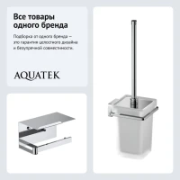 Набор Держатель AQUATEK Либра AQ4929CR с полкой для телефона, хром + Ершик AQ4310CR хром Набор Держатель AQUATEK Либра AQ4929CR с полкой для телефона, хром + Ершик AQ4310CR хром