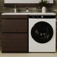 Тумба с раковиной Style Line Даллас 120 Люкс Plus напольная, венге L