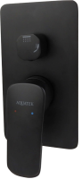 Встраиваемый смеситель для душа и ванны AQUATEK Вега AQ1046MB С ВНУТРЕННЕЙ ЧАСТЬЮ, матовый черный
