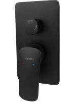 Встраиваемый смеситель для душа и ванны AQUATEK Вега AQ1046MB С ВНУТРЕННЕЙ ЧАСТЬЮ, матовый черный