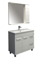 Мебель для ванной комнаты Comforty Модена 90М напольная, белая