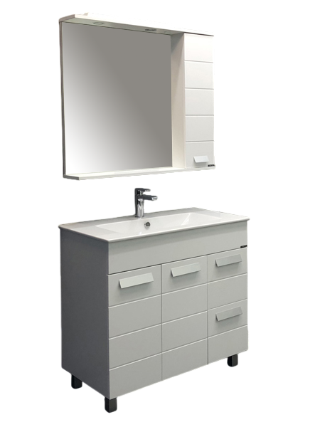 Мебель для ванной комнаты Comforty Модена 90М напольная, белая