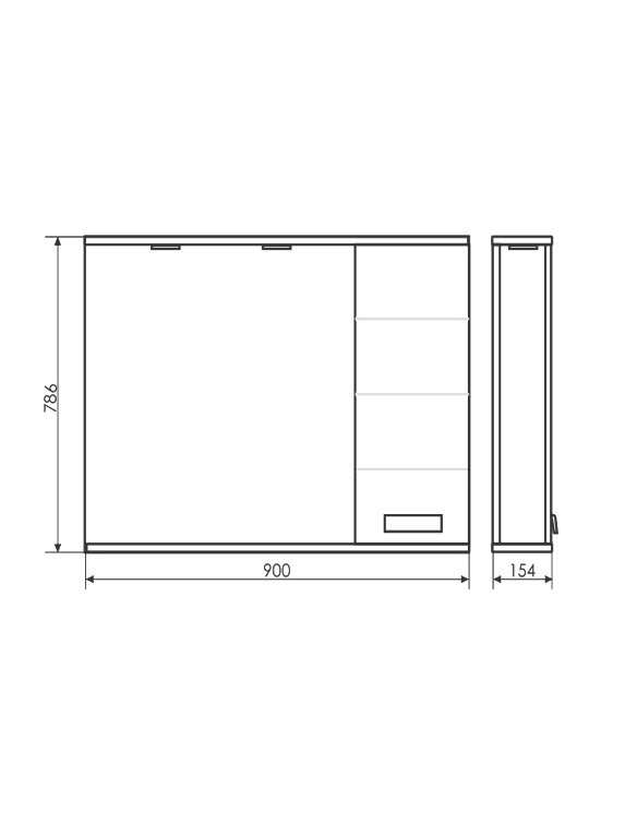 Мебель для ванной комнаты Comforty Модена 90М напольная, белая