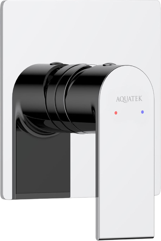 Встраиваемый смеситель для душа и ванны AQUATEK Лира AQ1466CR С ВНУТРЕННЕЙ ЧАСТЬЮ, хром