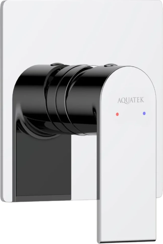 Встраиваемый смеситель для душа и ванны AQUATEK Лира AQ1466CR С ВНУТРЕННЕЙ ЧАСТЬЮ, хром
