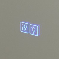 Зеркало Cezares Interni 100x90 с подсветкой, с антизапотевателем, белое