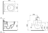 Комплект Унитаз подвесной BOCCHI Taormina Arch 1012-001-0129 белый + Крышка A0302-001 с микролифтом, глянцевая белая + Инсталляция VitrA V-Fix Core + Кнопка 740-0680 хром