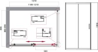 Душевой уголок BelBagno Uno Uno-195 AH 1 120/90 C Cr