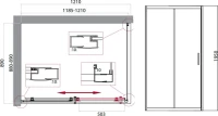 Душевой уголок BelBagno Uno Uno-195 AH 1 120/90 C Cr