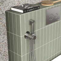 Гигиенический душ Wasserkraft Wern A70338 со смесителем, С ВНУТРЕННЕЙ ЧАСТЬЮ, никель