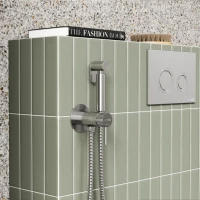 Гигиенический душ Wasserkraft Wern A70338 со смесителем, С ВНУТРЕННЕЙ ЧАСТЬЮ, никель