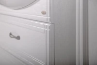 Мебель для ванной комнаты ASB-Woodline Берта 85 белая, патина серебро