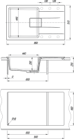 Комплект Мойка Florentina Ривьера 860 грей + Измельчитель Bone Crusher BC 810-AS
