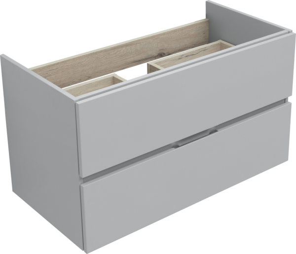 Тумба под раковину Aquanet Алвита new 90 серая, с ящиками
