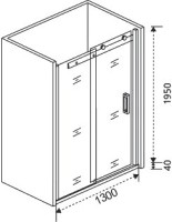 Душевая дверь в нишу Good Door Galaxy WTW-130-C-B профиль черный