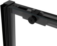 Душевая дверь в нишу Vincea Slim Soft VDS-1SS150CLB 150 см профиль черный, стекло прозрачное