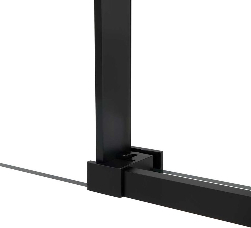Душевая дверь в нишу Vincea Slim Soft VDS-1SS150CLB 150 см профиль черный, стекло прозрачное