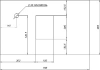 Мебель для ванной комнаты STWORKI Карлстад 75 дуб рустикальный, простоун беж, с отверстием для смесителя в столешнице, черная