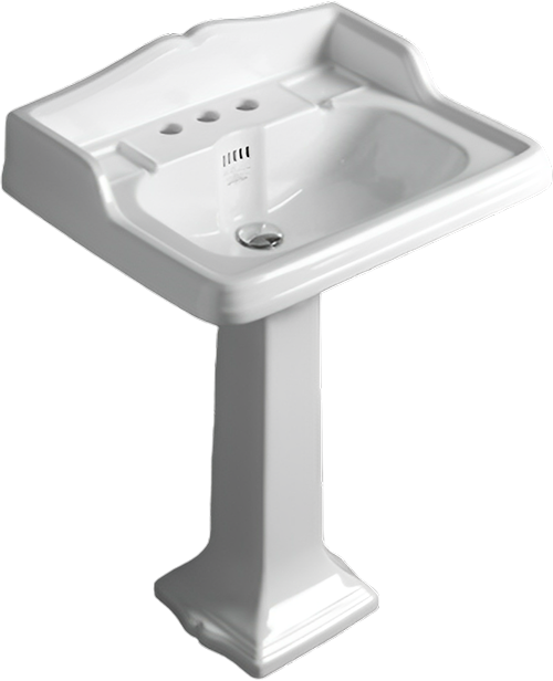 Раковина Simas Arcade AR824bi*3 3 отверстия под смеситель, с пьедесталом