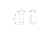 Крючок Wonzon & Woghand Lotte WW-8315-BGM темный графит, на шурупах