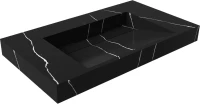 Раковина Armadi Art Flat Nero Marquina 80 с кронштейнами Раковина Armadi Art Flat Nero Marquina 80 с кронштейнами