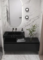 Раковина Armadi Art Flat Nero Marquina 80 с кронштейнами Раковина Armadi Art Flat Nero Marquina 80 с кронштейнами