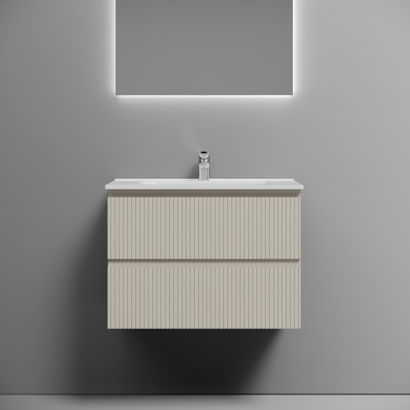 Тумба с раковиной Sancos Snob T 70 beige soft, раковина CN7007