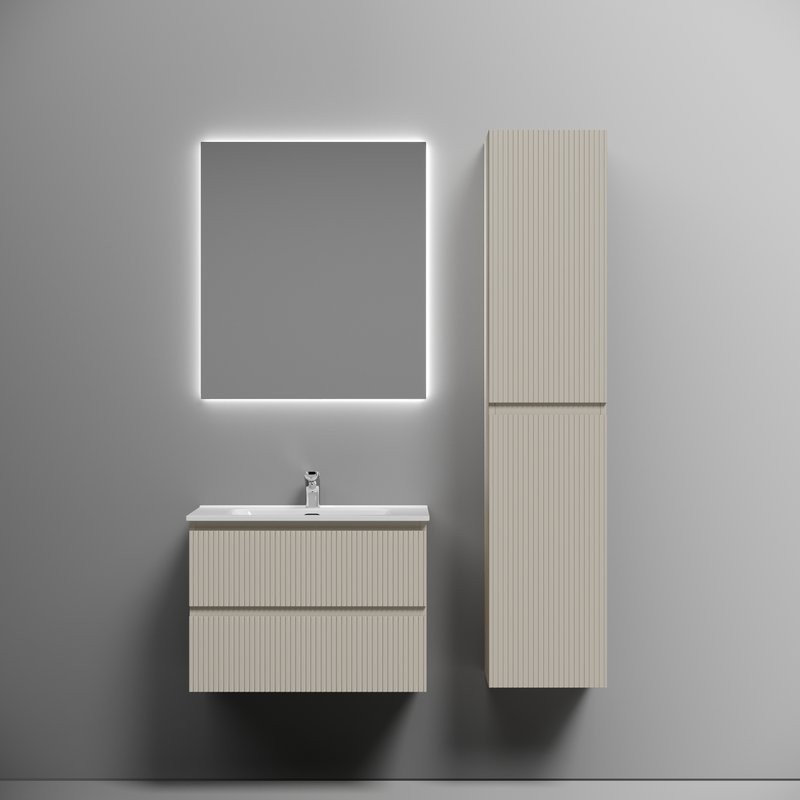 Тумба с раковиной Sancos Snob T 70 beige soft, раковина CN7007