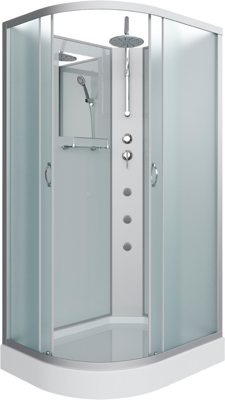 Душевая кабина Niagara Classic NG-3312-14RBKTG 120х80 см, без крыши, с гидромассажем и тропическим душем