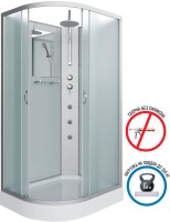 Душевая кабина Niagara Classic NG-3312-14RBKTG 120х80 см, без крыши, с гидромассажем и тропическим душем