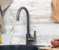 Смеситель для кухни Wasserkraft Wiese 8407 + Дозатор для кухонной мойки Wasserkraft K-8499BLACK с емкостью для губки