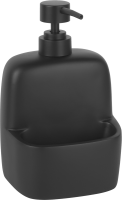 Смеситель для кухни Wasserkraft Wiese 8407 + Дозатор для кухонной мойки Wasserkraft K-8499BLACK с емкостью для губки
