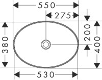 Накладная раковина Hansgrohe Xuniva D 60165450