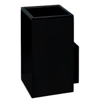 Стакан для ванной Colombo Design MiniQ B5002.NM настенный, черный, пластиковый