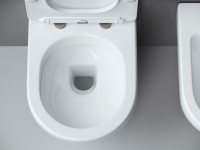 Комплект Унитаз подвесной Ceramicanova Metropol CN4002 безободковый, с микролифтом + Инсталляция Envision CN1001W + Кнопка Round, белая