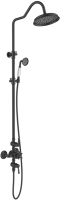 Душевая стойка AQUATEK Классик AQ2563MB с термостатом, матовая черная