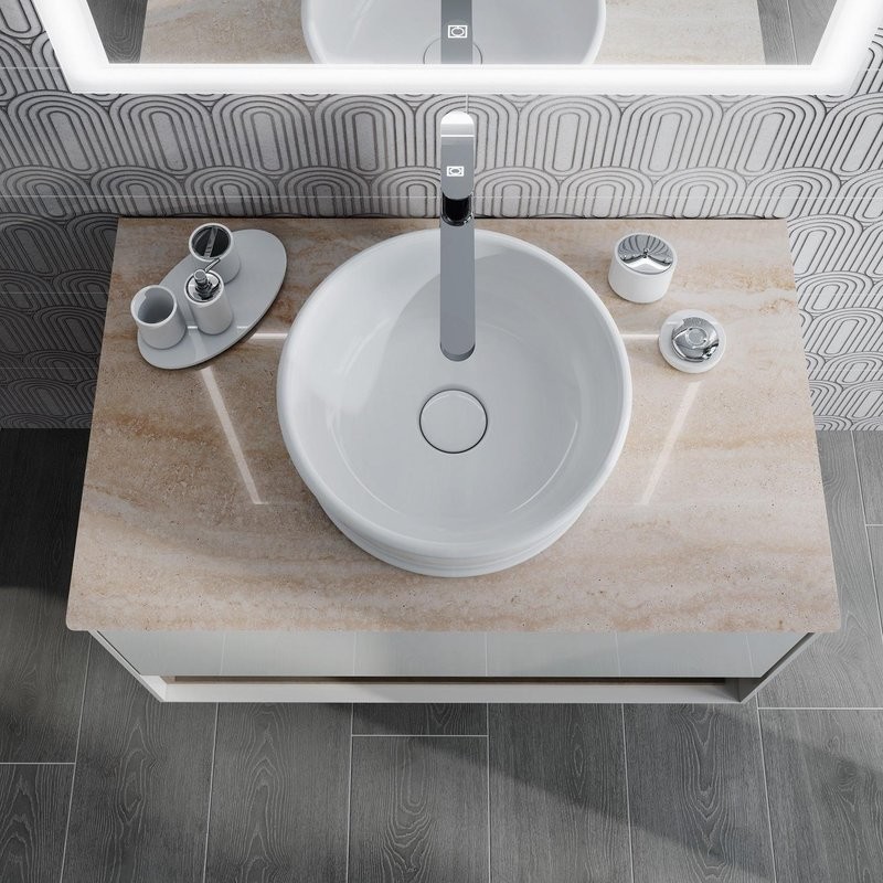 Накладная раковина KERAMA MARAZZI Circo 36 белая глянцевая