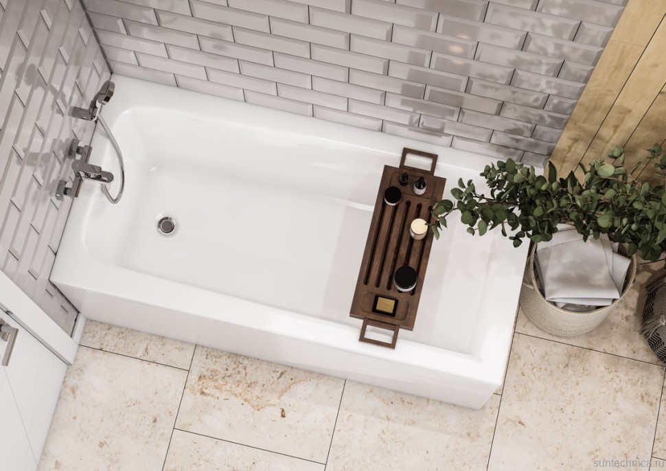 Акриловая ванна Roca Elba без опоры 150x75 см, пристенная, белая