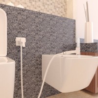 Гигиенический душ Elghansa Concealed 22Q0017-White (Set-112) со смесителем, белый, С ВНУТРЕННЕЙ ЧАСТЬЮ