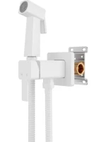 Гигиенический душ Elghansa Concealed 22Q0017-White (Set-112) со смесителем, белый, С ВНУТРЕННЕЙ ЧАСТЬЮ