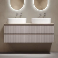 Тумба с раковиной Sancos Snob T 140 doha soft, столешница бежевая TT140A2, раковина CN6075