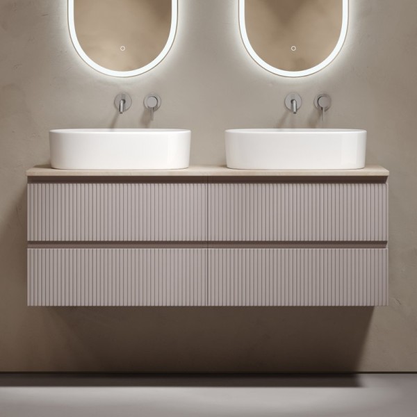 Тумба с раковиной Sancos Snob T 140 doha soft, столешница бежевая TT140A2, раковина CN6075