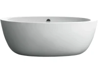 Акриловая ванна BelBagno BB67-1700 170x90 см, отдельностоящая, белая, овальная, с каркасом, со сливом-переливом