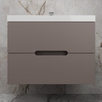 Тумба с раковиной Style Line Матис 80 подвесная, тауп темный